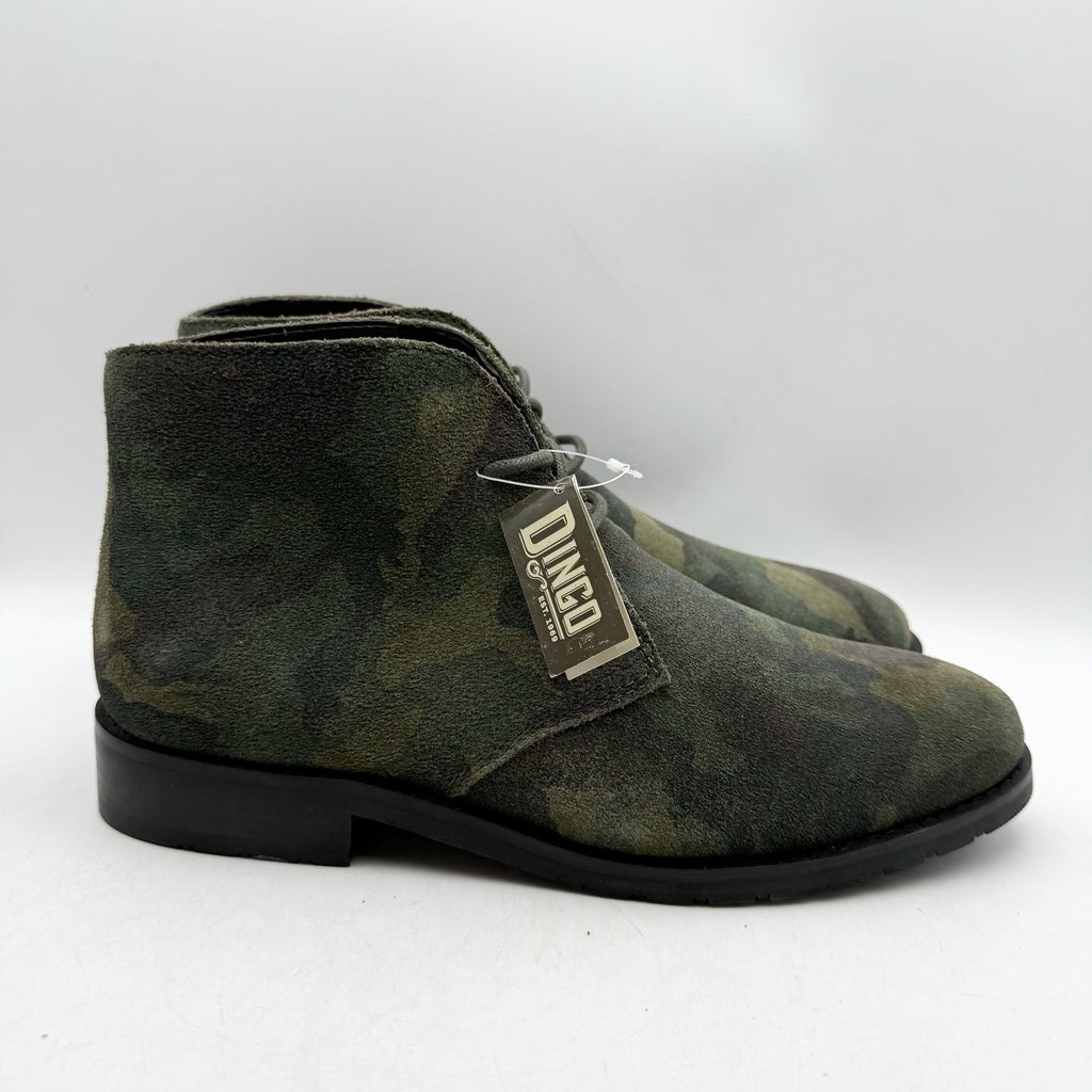 Dingo Mens Opie Lace up Ankle Boots US 8 D Green Camo Leather NWOB