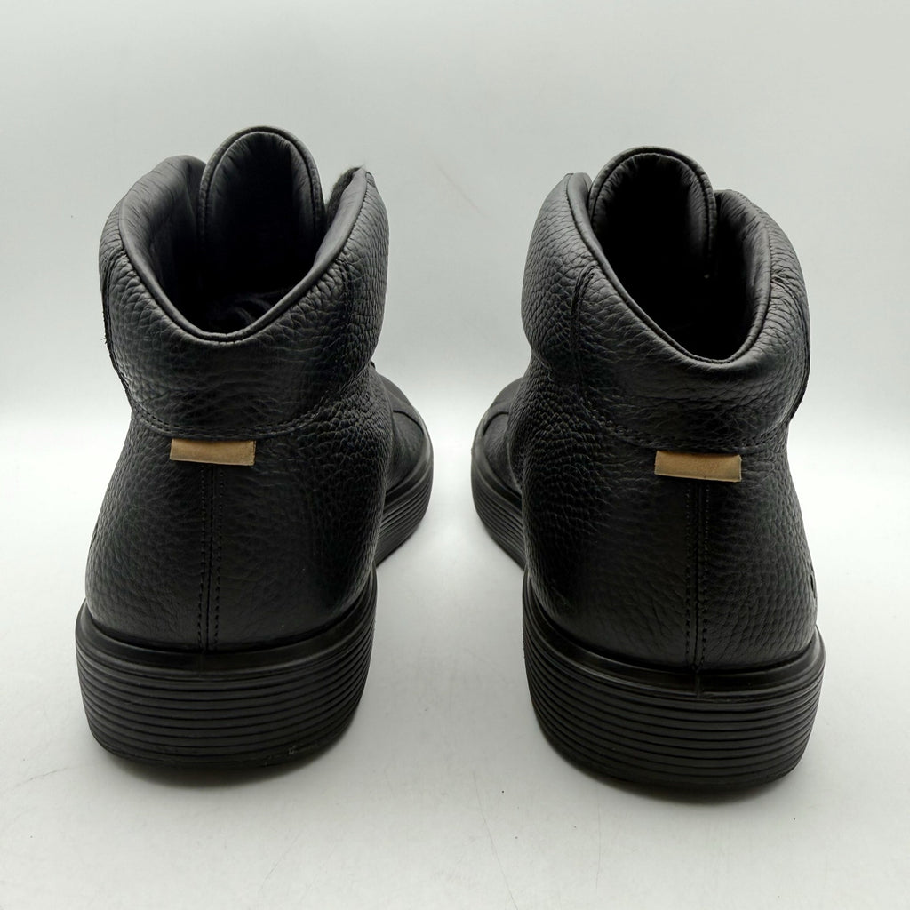 ECCO Mens Soft 60 Premium High-Top Sneakers EU 43 US 9.5 Black Leather NWOB