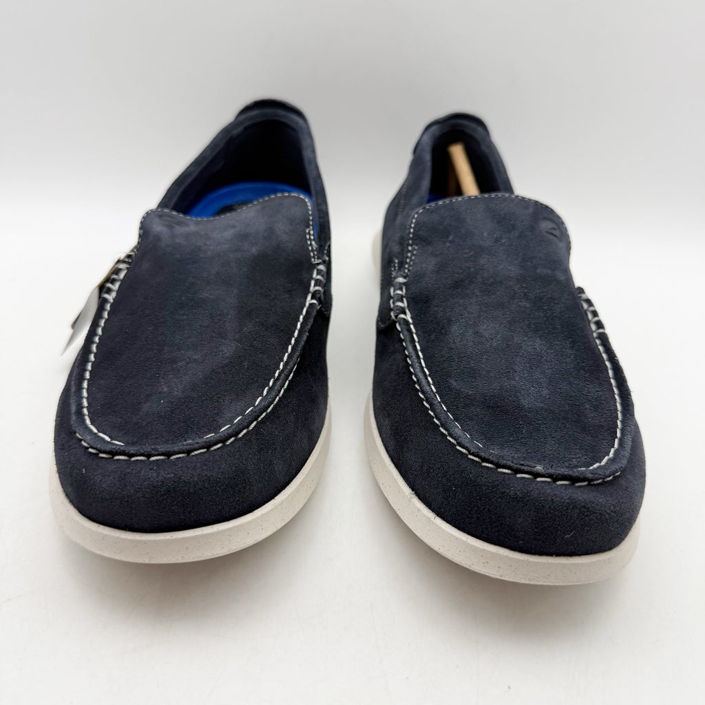 Clarks Mens Flexway Step Casual Sneakers Size 8.5 EU 41.5 Navy Blue Suede NWOB