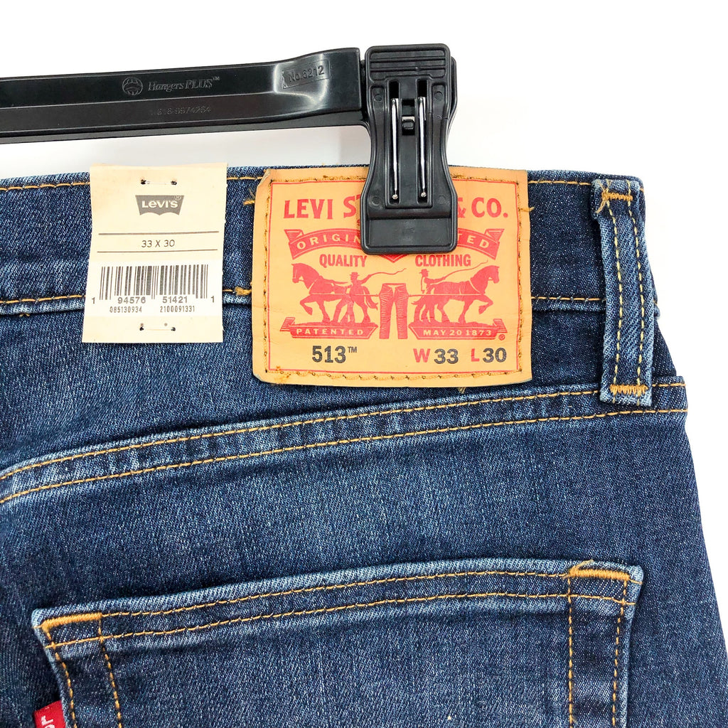 LEVI'S Men's 513 Slim Flex Jeans 33x30 Blue Tree Topper 08513-0934 NWT