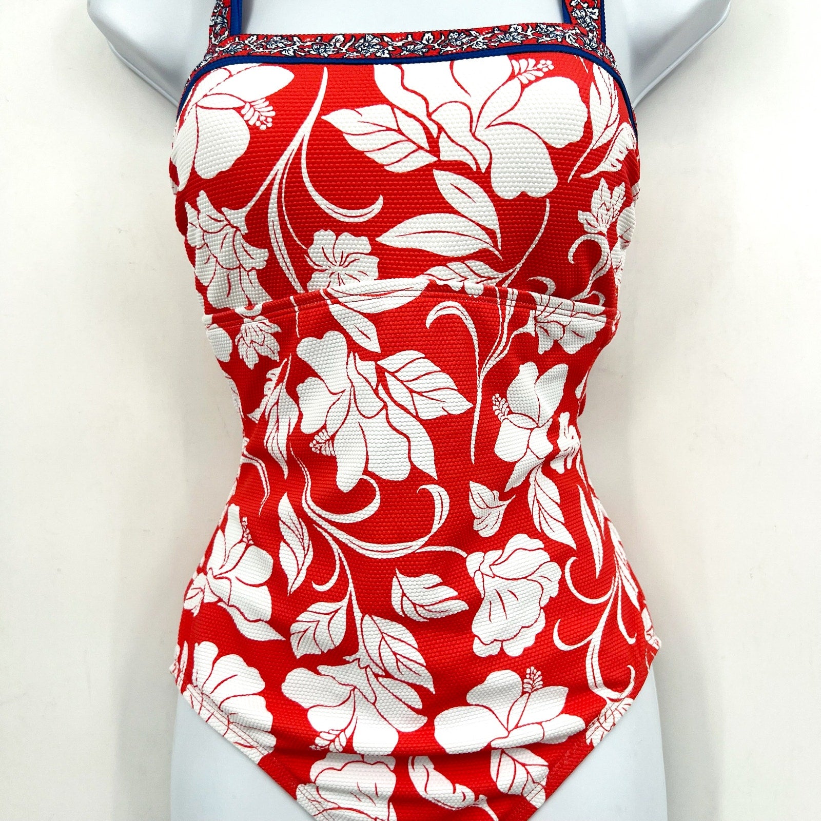 TOMMY BAHAMA Island Cays Fiori One Piece Swimsuit Size 6 Pink White Floral NWT