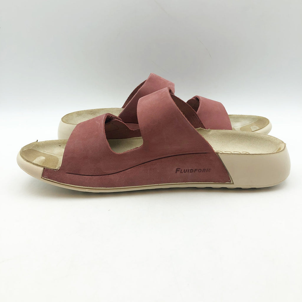 ECCO Womens Cozmo Two Band Slide Sandals EU 36 US 5-5.5 Red NIB