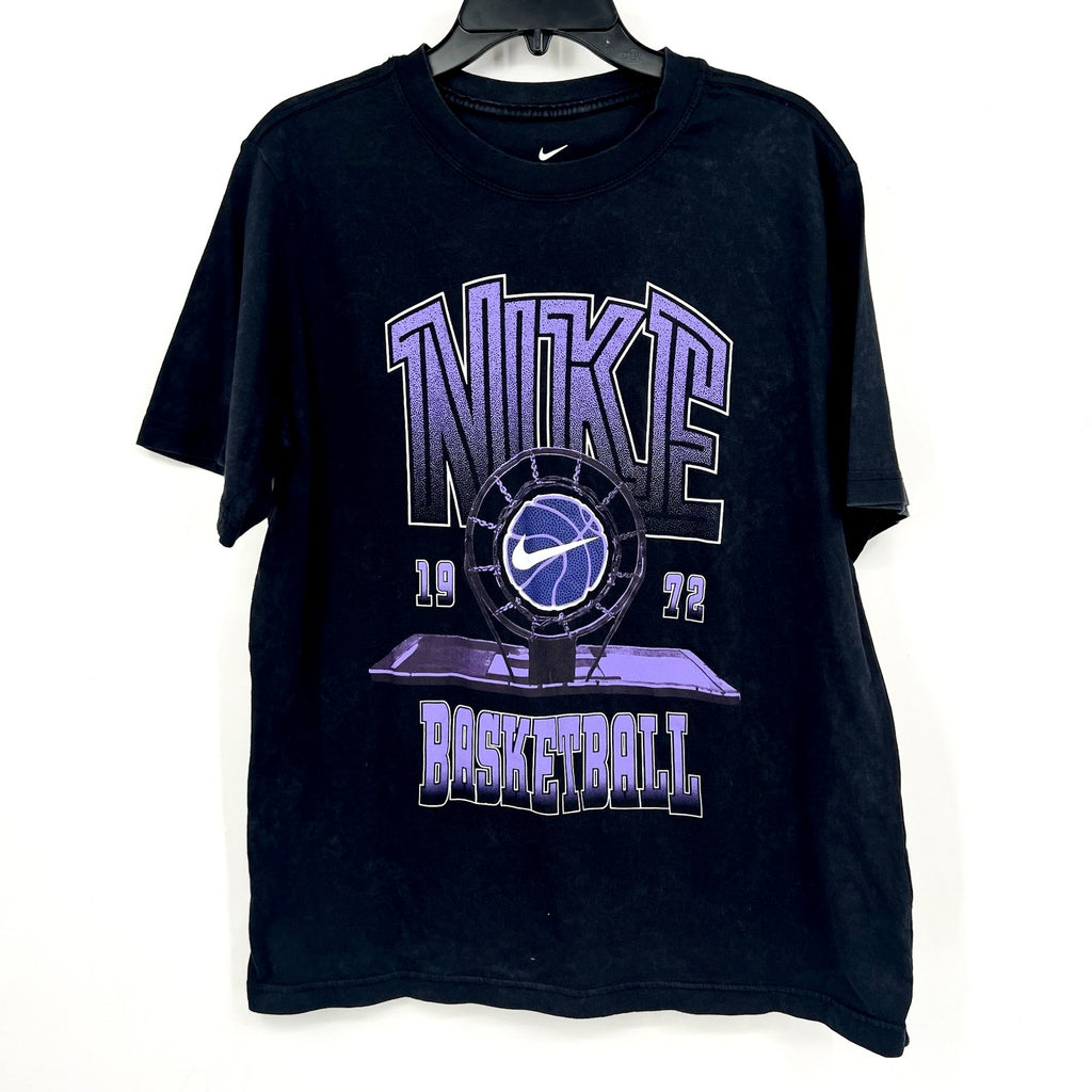 NIKE Women's Basketball 1973 Graphic T-Shirt XS Black/Purple Short Sleeve NWT