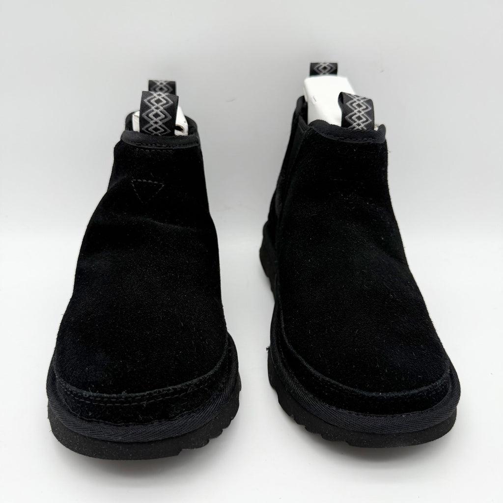 UGG Kids Neumel Chelsea Boots US 2 EU 33.5 Black Cow Suede NIB