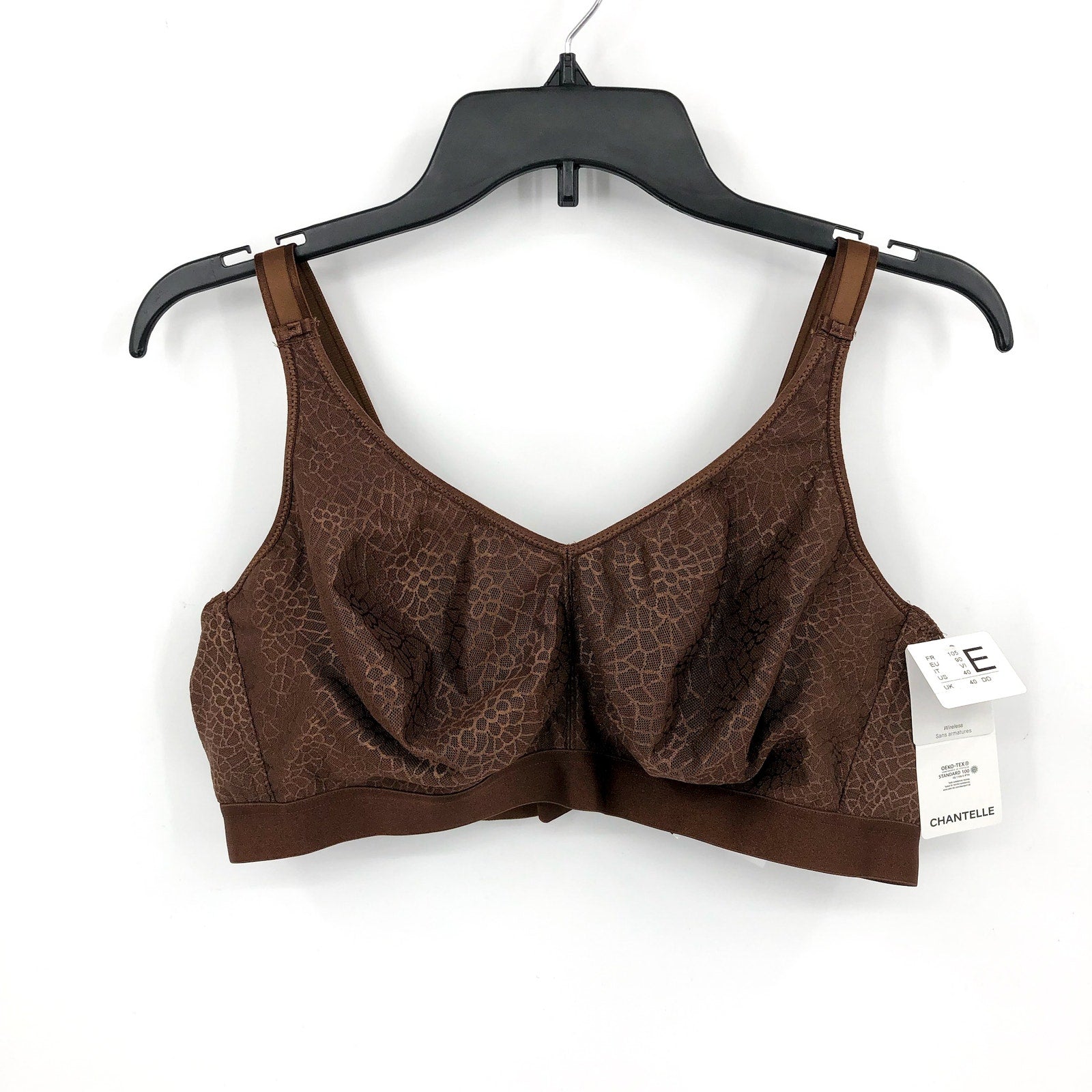 Chantelle Women's 1892 C Magnifique Bra 40 DD Brown Print Wirefree NWT
