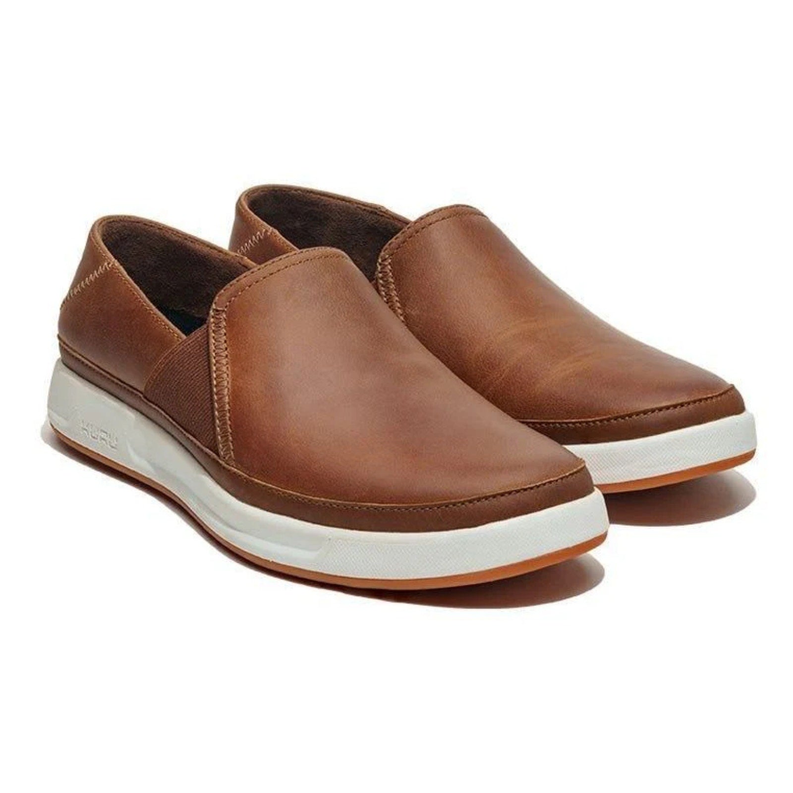 KURU Womens Roam Atla Slip On Sneakers Size 6 Cognac Brown Leather NIB