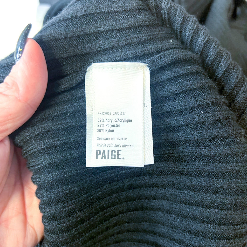 Paige Womens Celie Night Out Sweater Dress XL Black Blouson Sleeves NWOT