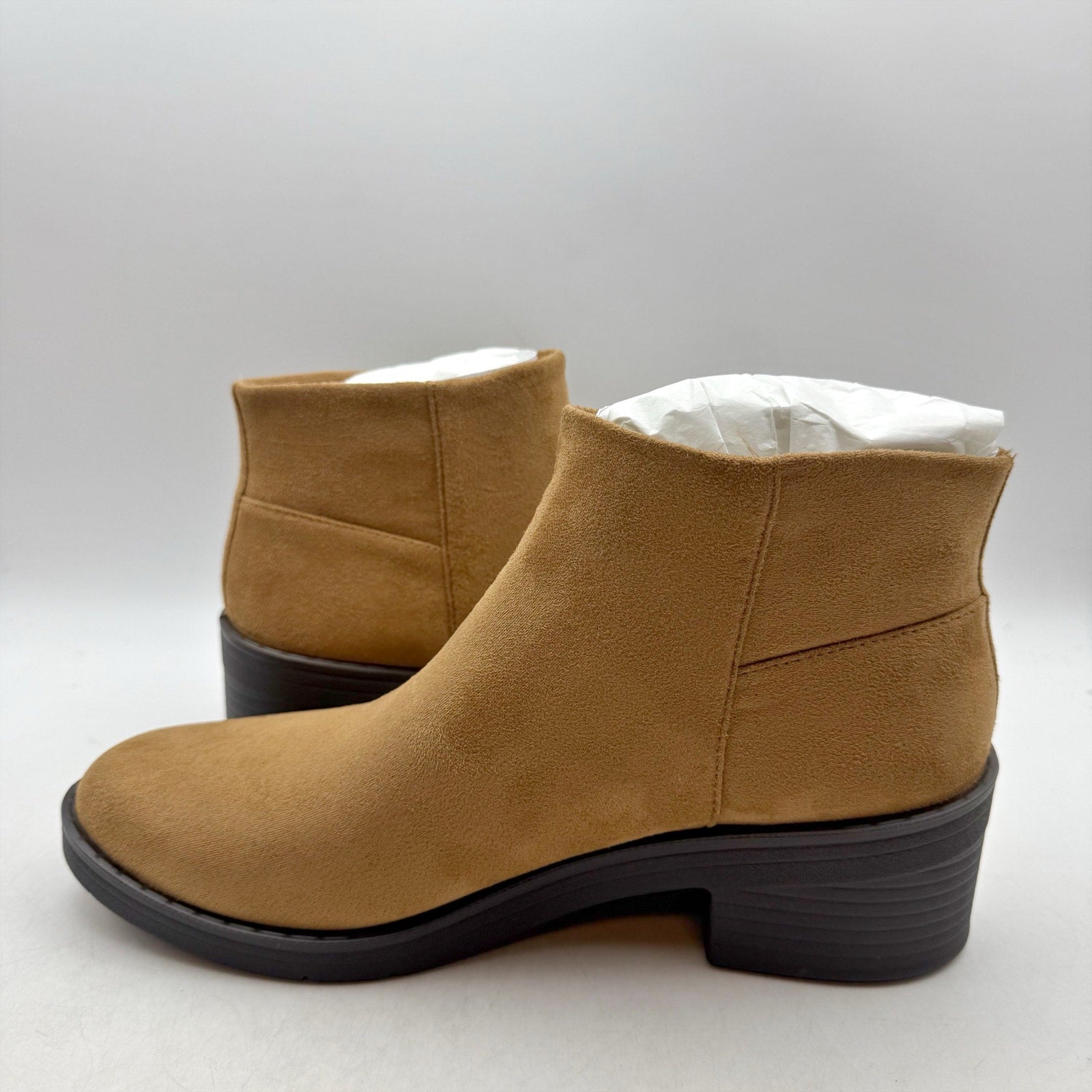 BZEES Womens Outgoing Ankle Booties Size 9 WIDE EU 40 Tan Boots NIB