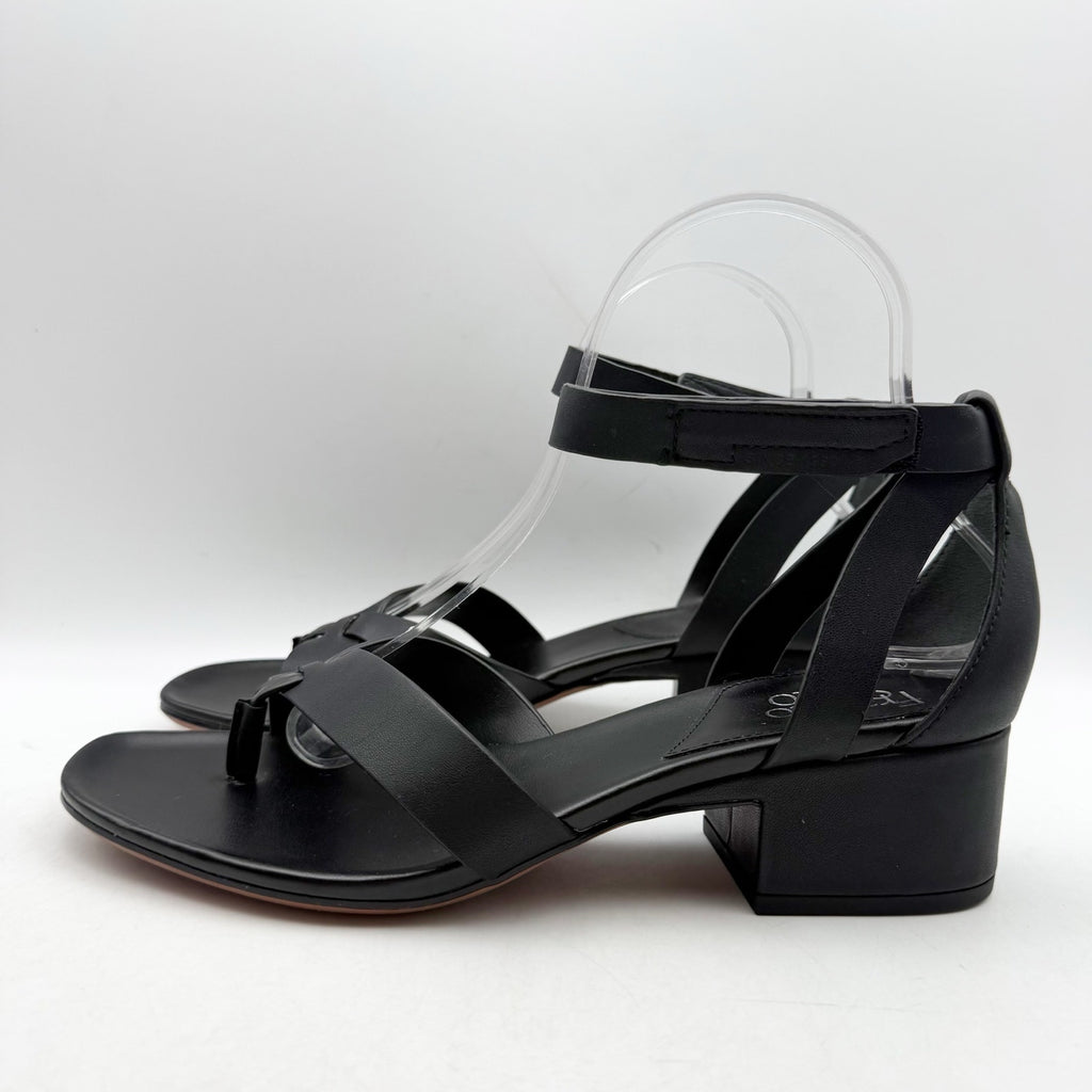 Franco Sarto Womens Nyah Heeled Sandals Size 8.5 M EU 39 Black NWOB