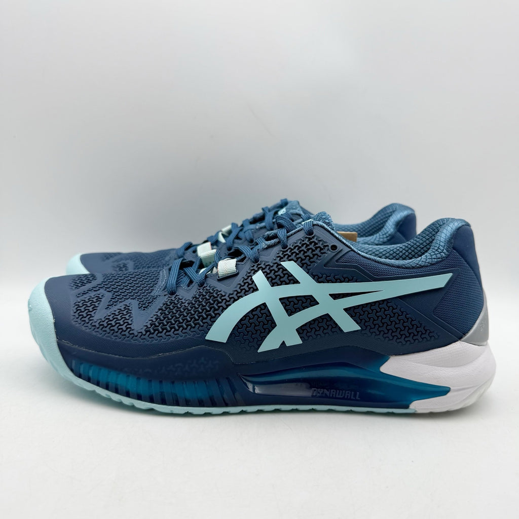 Asics Womens GEL-Resolution 8 Tennis Sneakers US 8 Blue Grey Athletic NWT