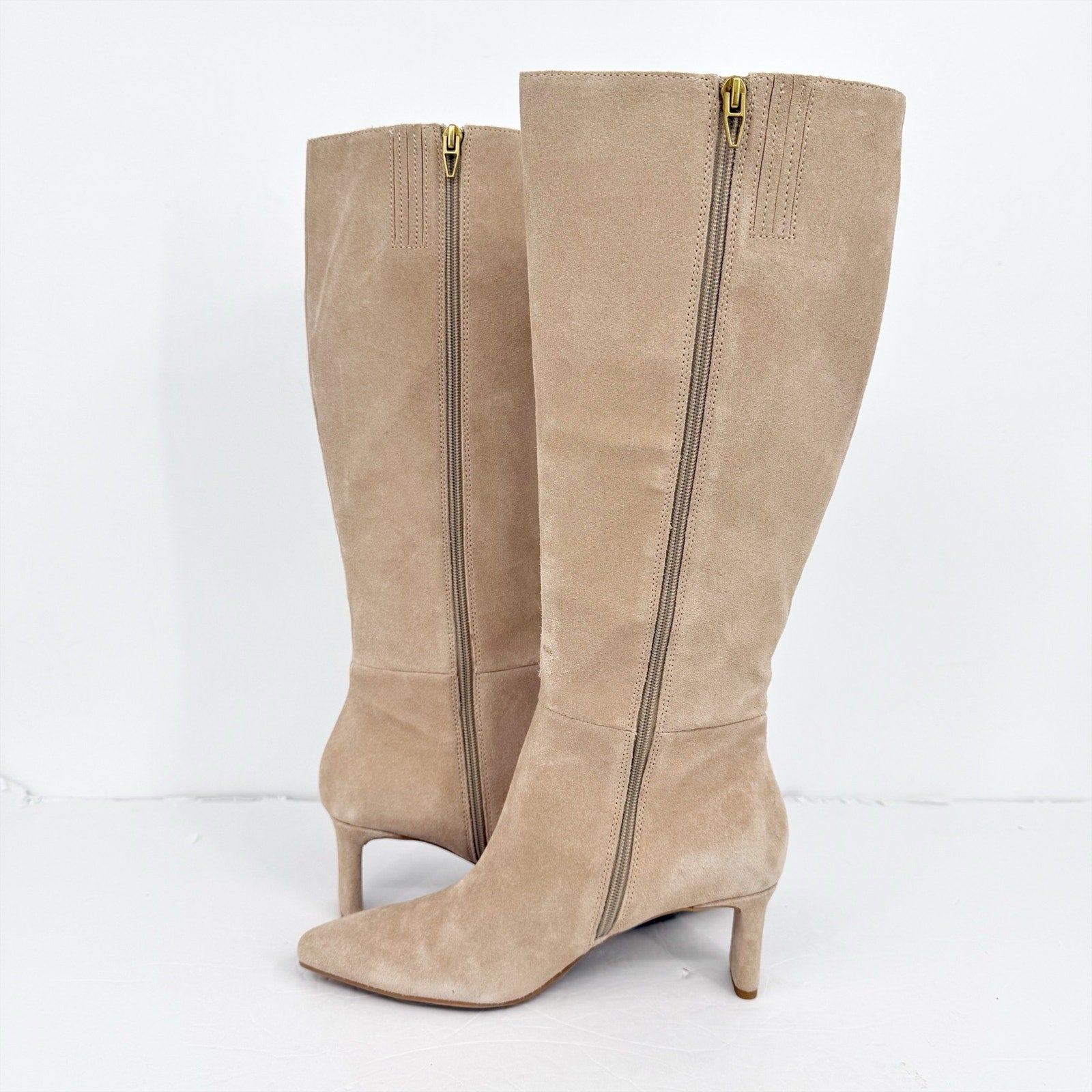 Dolce Vita Womens Gabby Knee High Boots US 7.5 M EU 38 Beige Suede NWOB