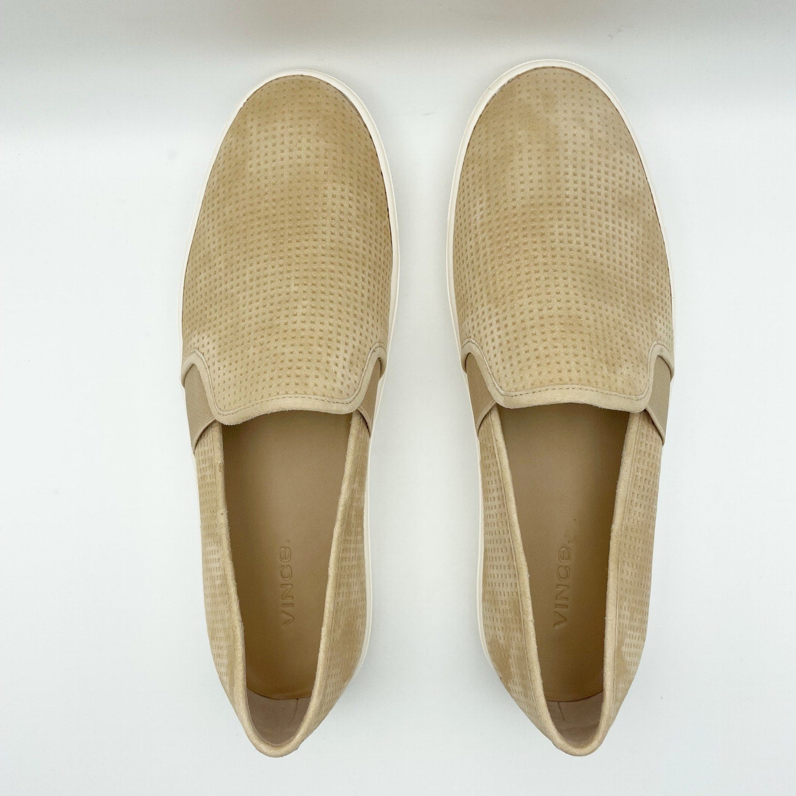 Vince Womens Blair Flats US 9 M EU 40 Tan Suede Slip on Casual Sneaker NIB