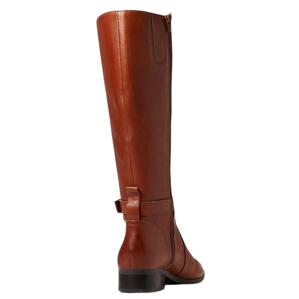 Naturalizer Womens Rena Knee High Boots US 7 Wide EU 37 Brown Leather NIB
