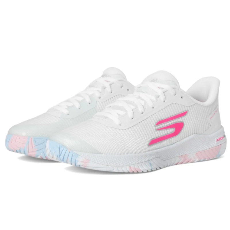 Skechers Women Viper Court 2.0 Pickleball Shoes Size 9.5 White Pink Athletic NIB