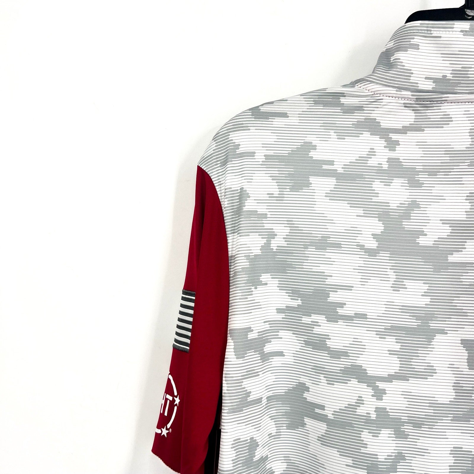 COLOSSEUM Camo Alabama Crimson Tide Quarter-Zip Windshirt Small Grey Red NWT