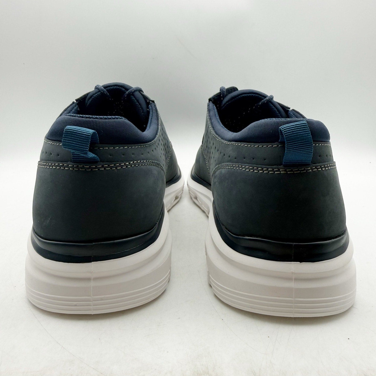 Johnston & Murphy Mens Jenkins Plain Toe Sneaker US 12 M Navy Nubuck Leather NIB