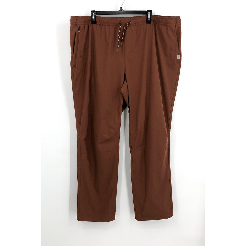 L.L. BEAN Mens Multisport Pants 3XL 32" Inseam Brown Drawstring Stretch NWT