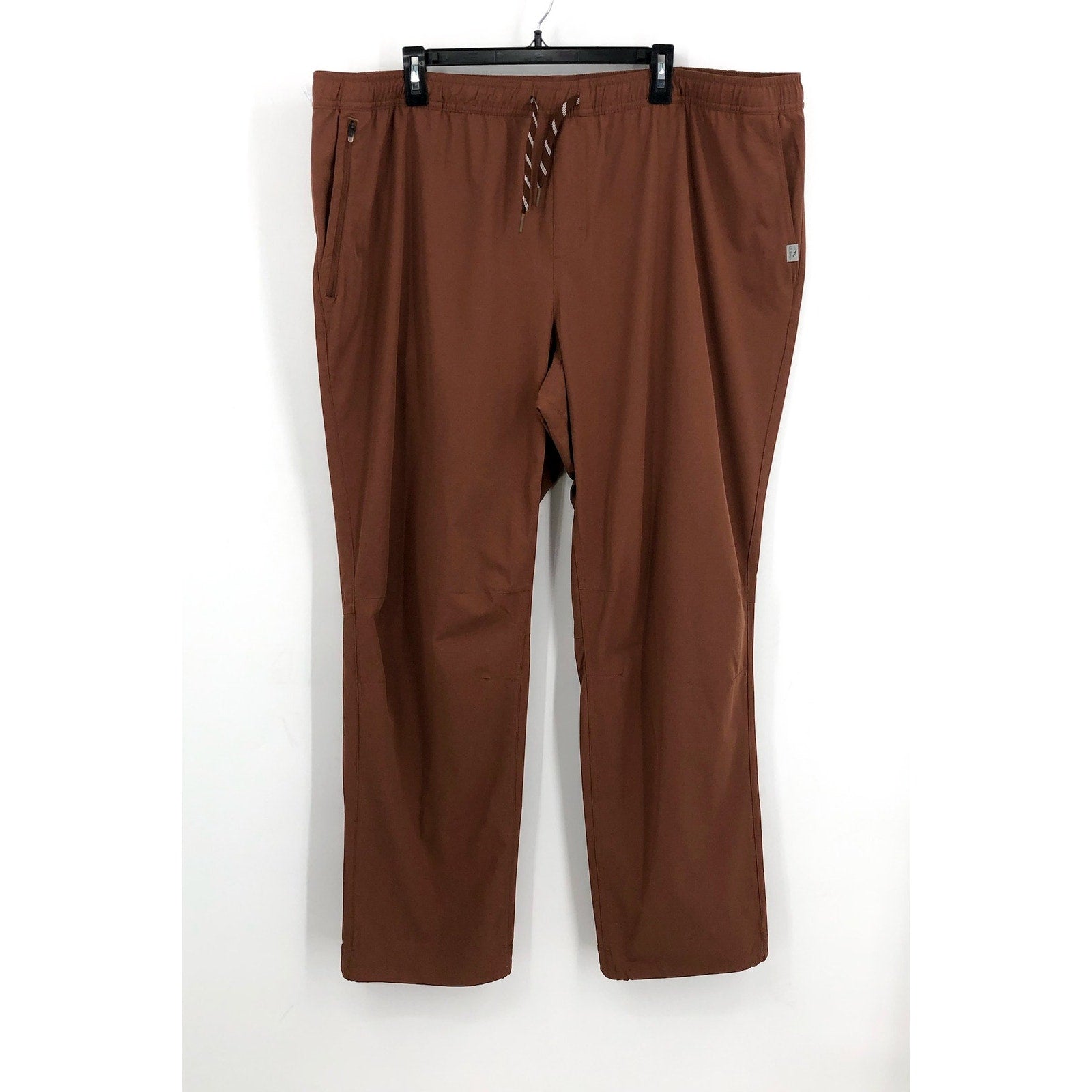 L.L. BEAN Mens Multisport Pants 3XL 32" Inseam Brown Drawstring Stretch NWT