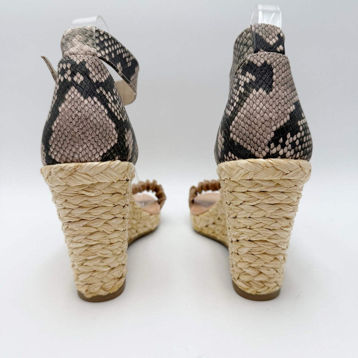 DOLCE Vita Womens Noor Wedge Sandals Size 8.5 Brown Espadrille Leather NWOB