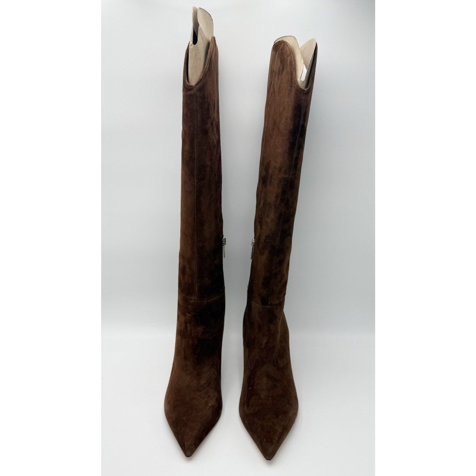 Marc Fisher Womens LTD Quinnie Knee High Boots US 8.5 M Brown Suede NIB