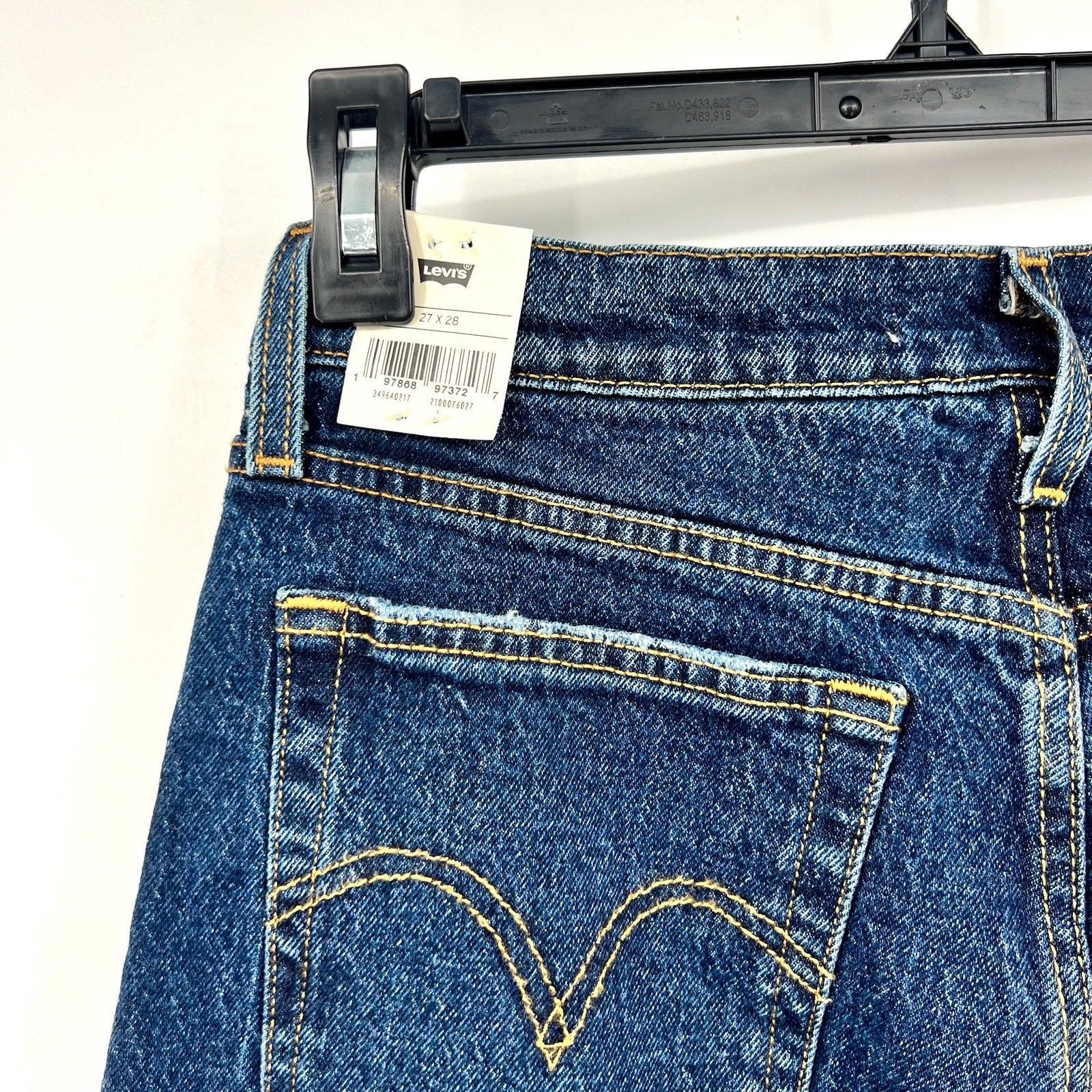 Levi's Womens Wedgie Straight Ankle Jeans 27x28 Indifferent Indigo 349640217 NWT