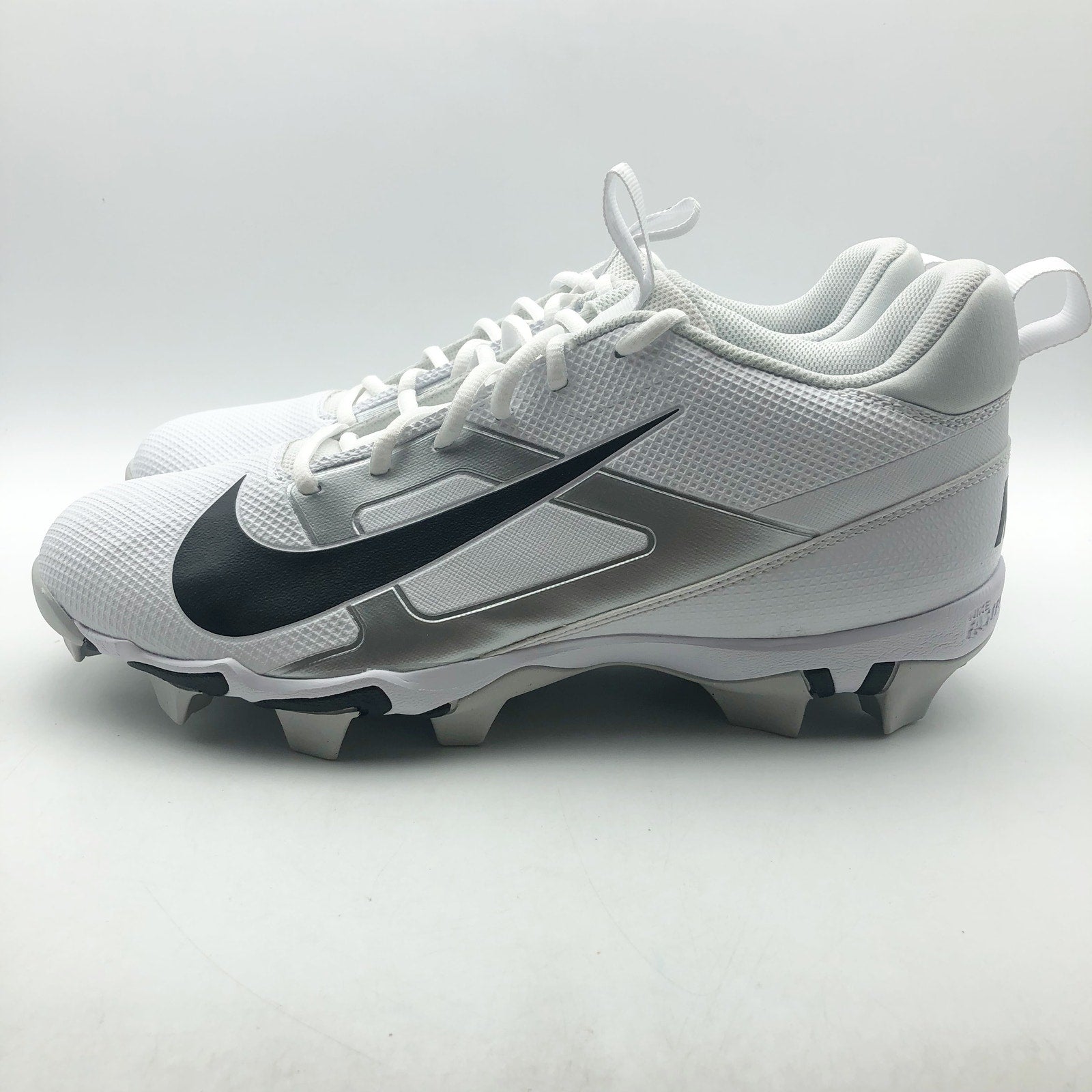 Nike Mens Alpha Menace 4 Shark Football Cleats Size 13 White Black NWOB