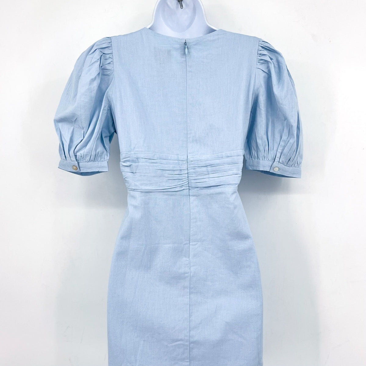 BARDOT JUNIOR Girl's Sky Mini Dress Size 16 Sky Blue Short Puff Sleeve NWT