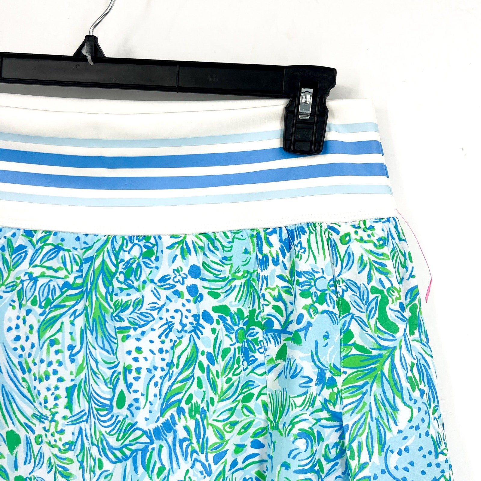 LILLY PULITZER Womens Luxletic Yvonne Skort Large Hydra Blue Dandy Lions NWOT