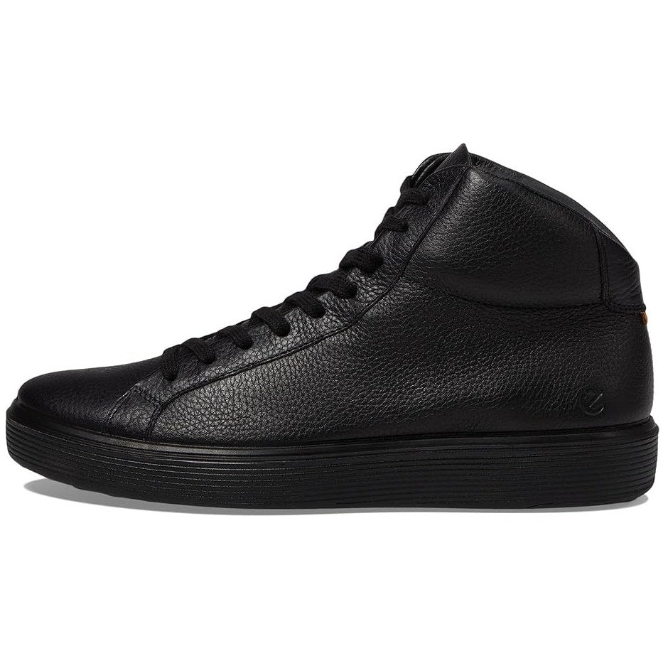 ECCO Mens Soft 60 Premium High-Top Sneakers EU 43 US 9.5 Black Leather NWOB