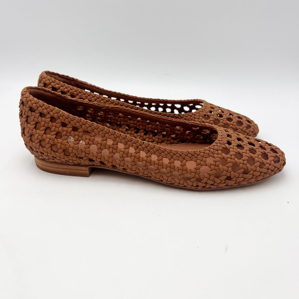 TOMS Womens Briella Ballet Flats Size 10 EU 42 Brown Woven NWOB