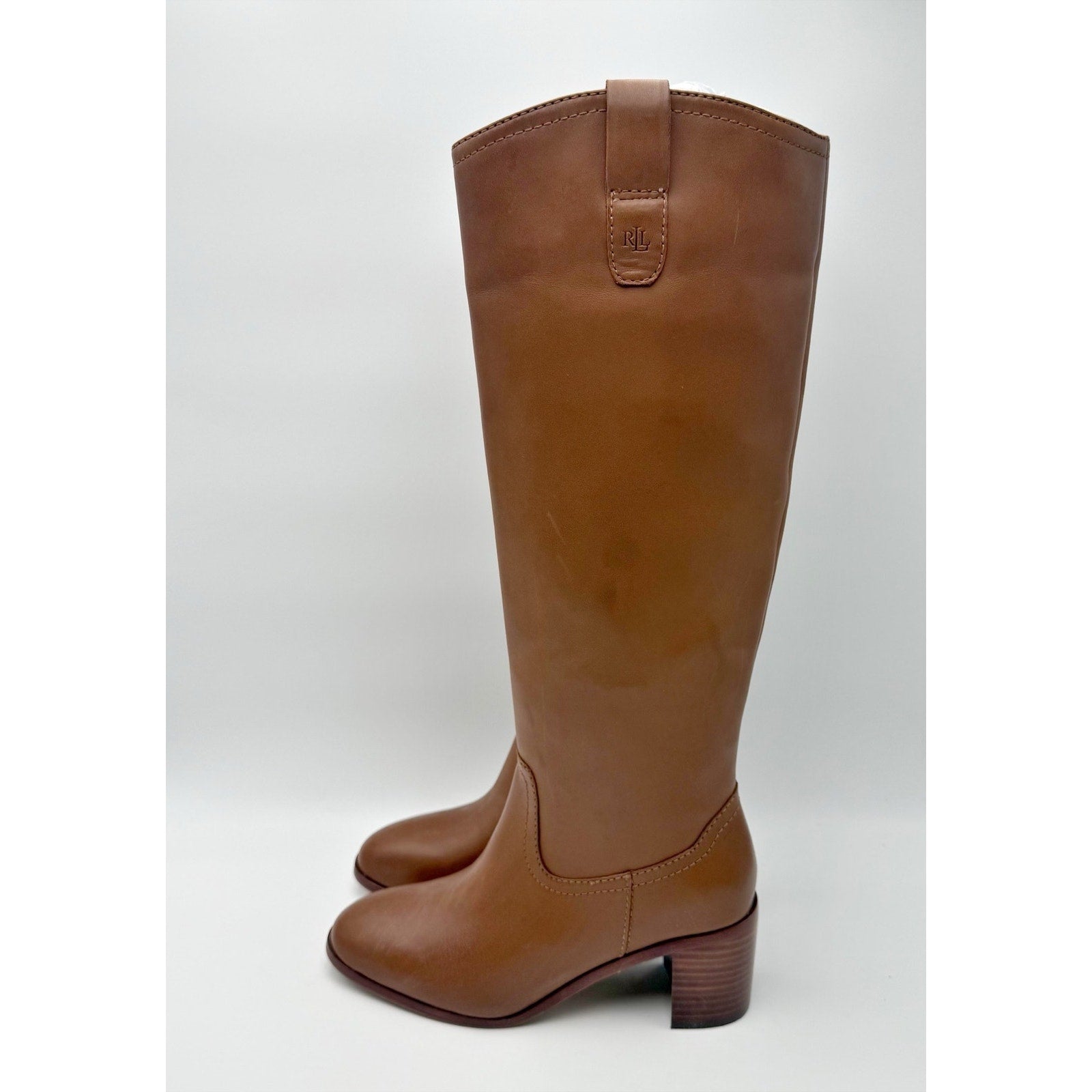 Lauren Ralph Lauren Womens Carla Knee High Boots US 5.5 B Brown Leather NIB