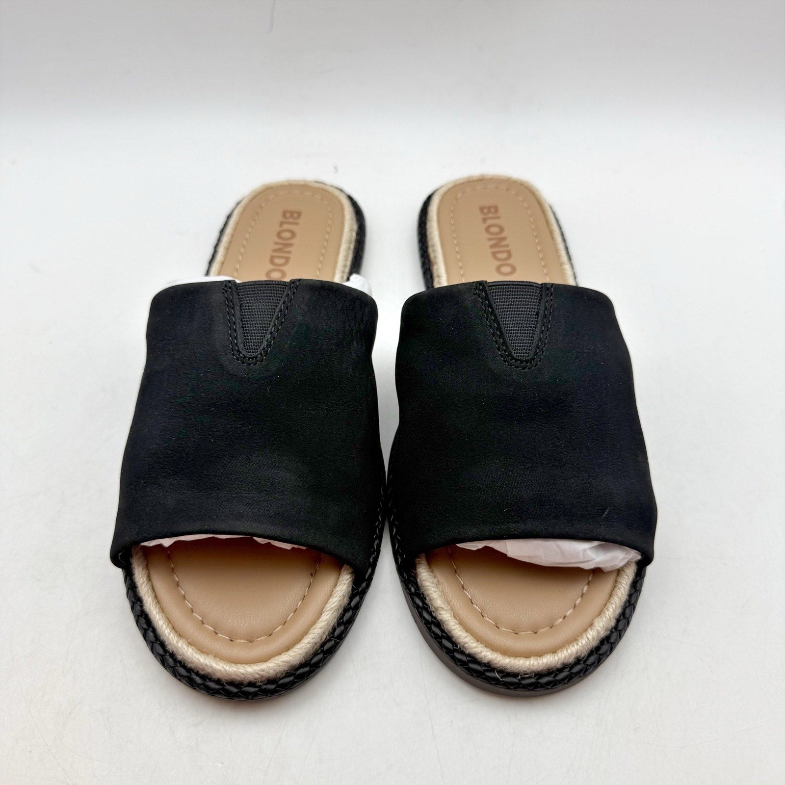 Blondo Womens Emilia Slide Sandals Size 7 Black Waterproof Leather NIB