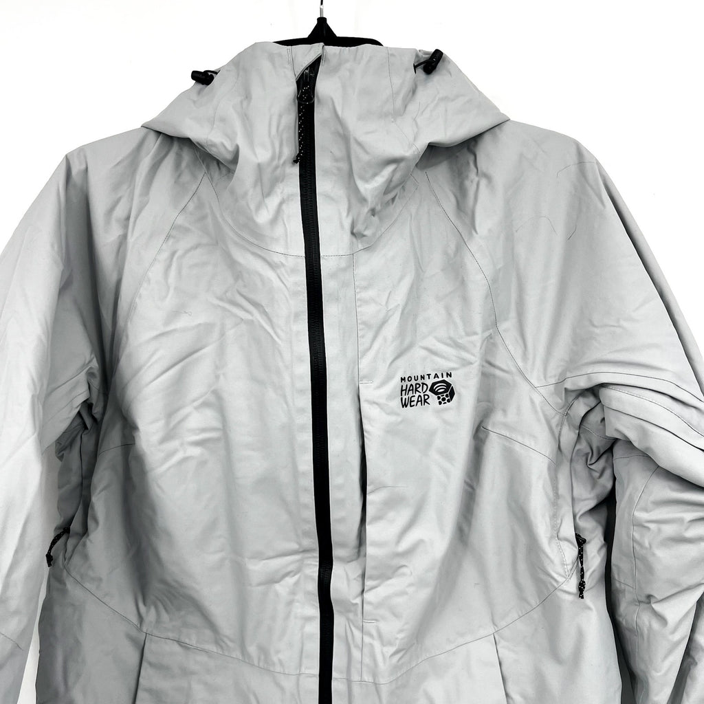 Mountain Hardware Womens Firefall 2 Winter Jacket Small Grey Zip Hood NWOT