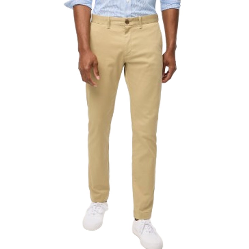 J.CREW Men's Slim-Fit Flex Chino Pants 31x32 Khaki Stretch Flat Front H3167 NWT