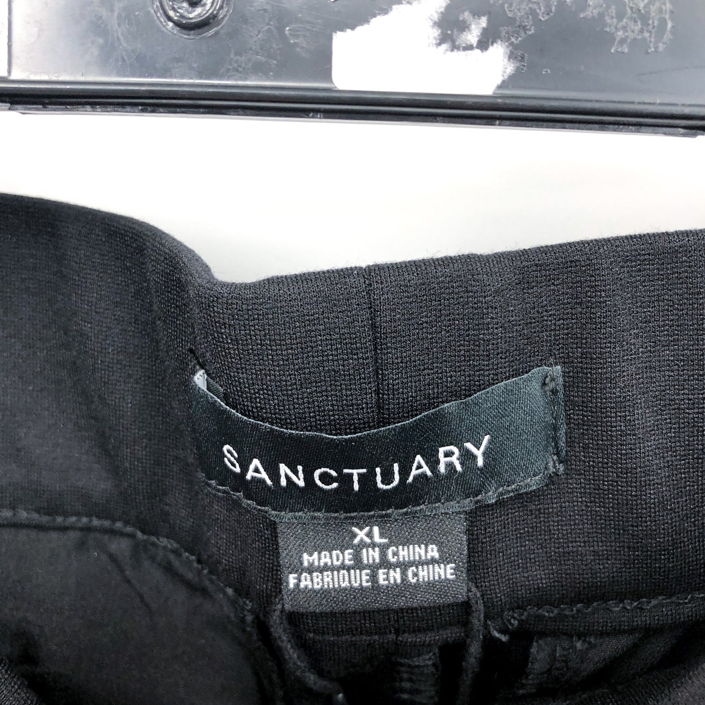 SANCTUARY Womens Runway Ponte Pants XL US 12 Black Pull-On Wide Leg Trouser NWT