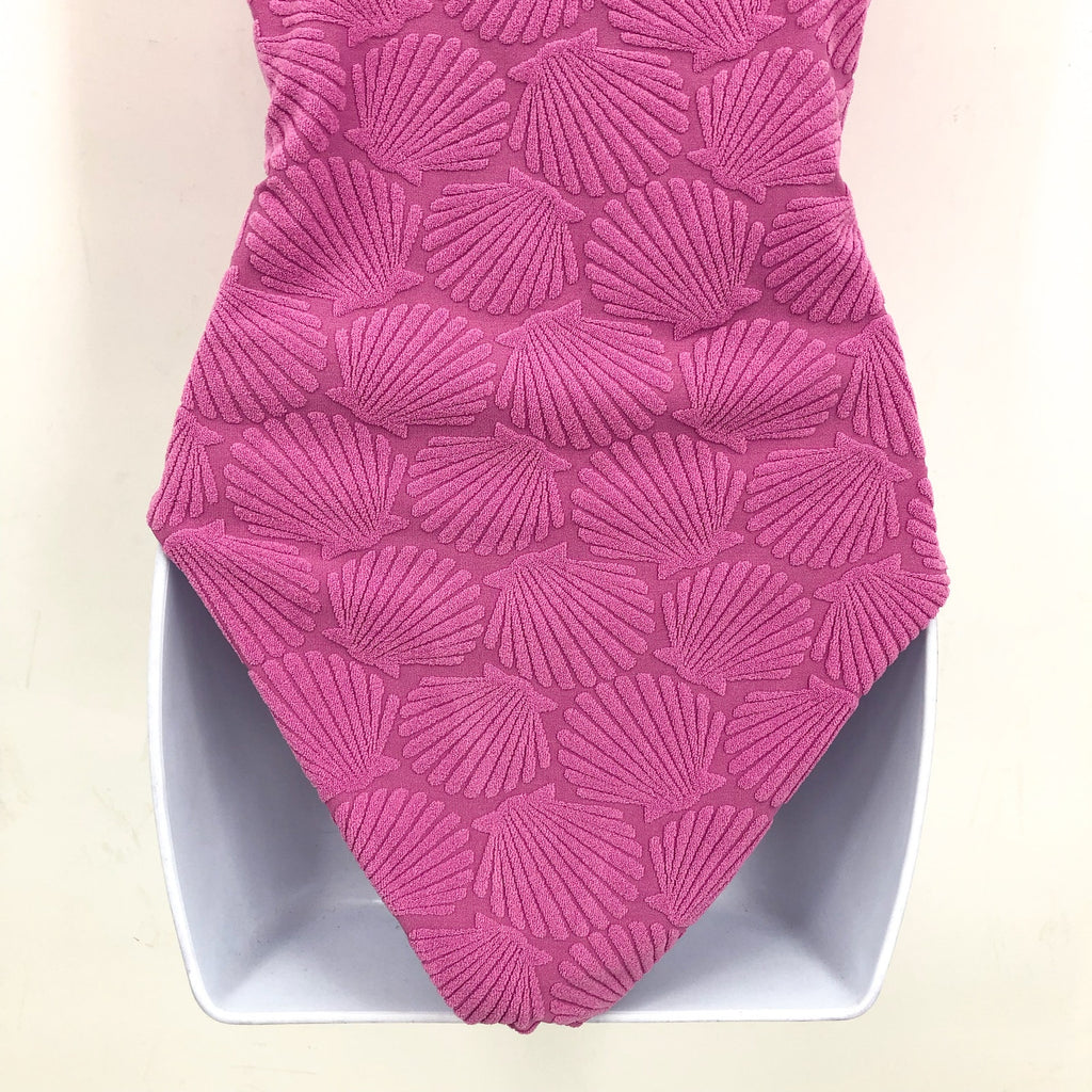 BEACH RIOT Women's Athena One Piece Swimsuit Small Shell Pink One Shoulder NWT