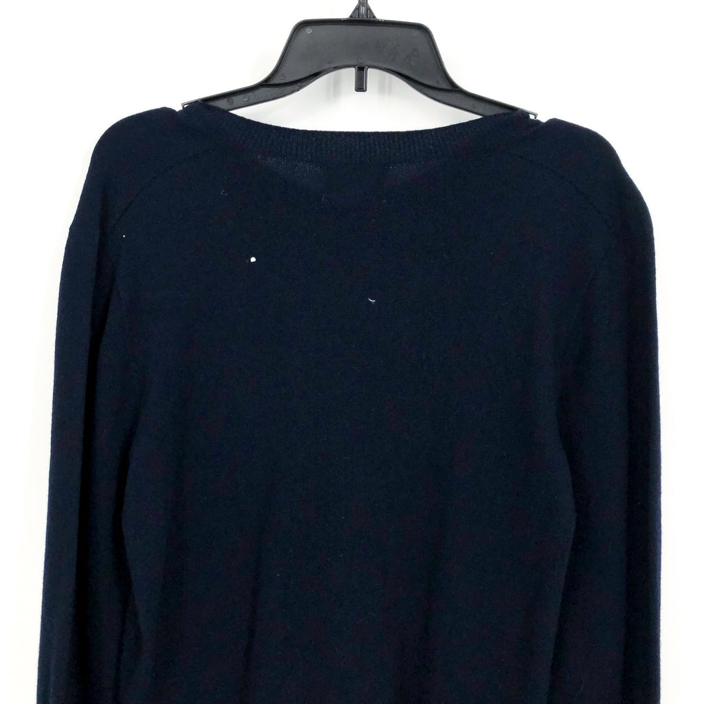 ACTIVE CASHMERE Men's Cashmere Sweater Small Navy Blue Long Sleeve NWT
