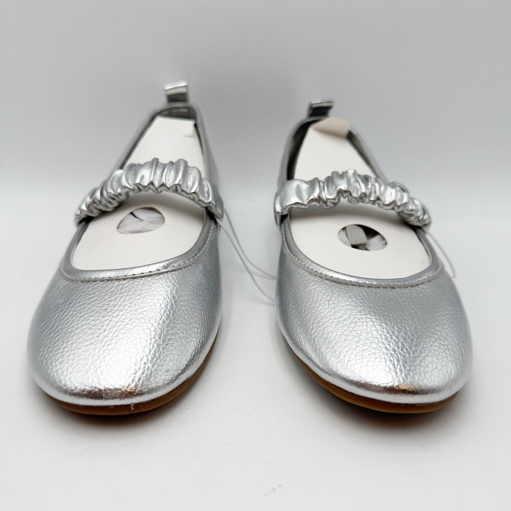 MIA Womens Uliana Ballet Flats Size 8.5 M EU 39 Silver Leather NWOB