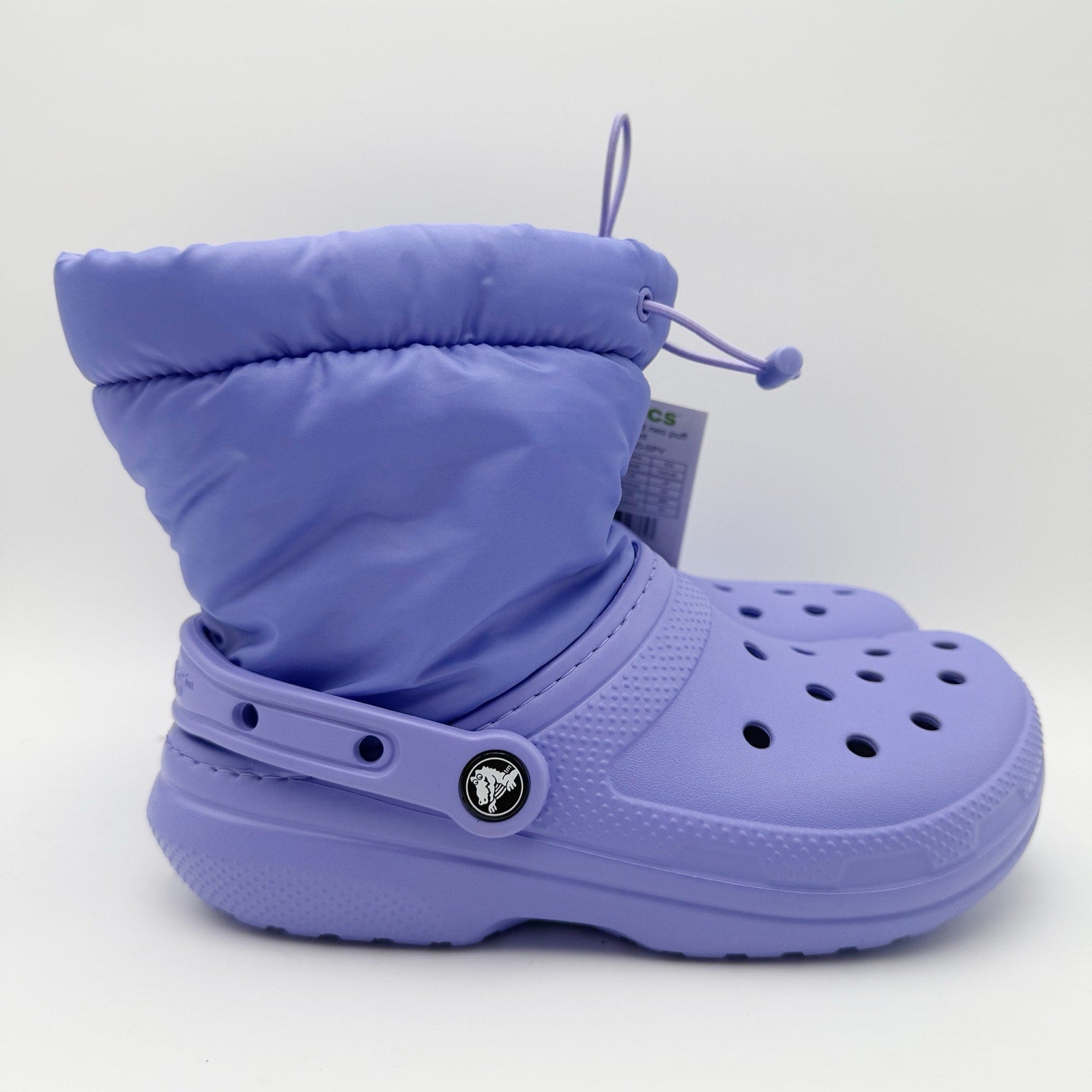 Crocs Womens Classic Lined Neo Puff Boots Size 6 Purple NWT