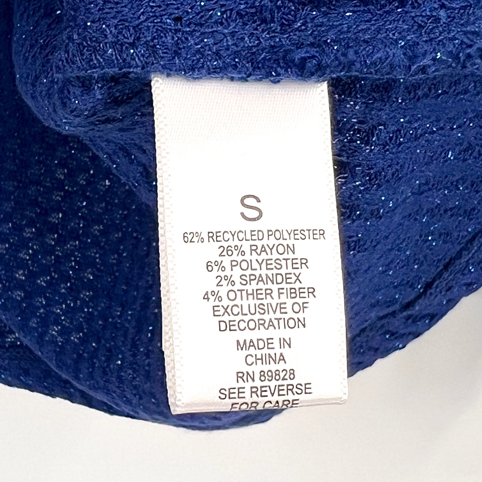 LOGO LORI GOLDSTEIN Metallic Waffle Knit Top Small Blue Sodalite Mock Neck NWOT