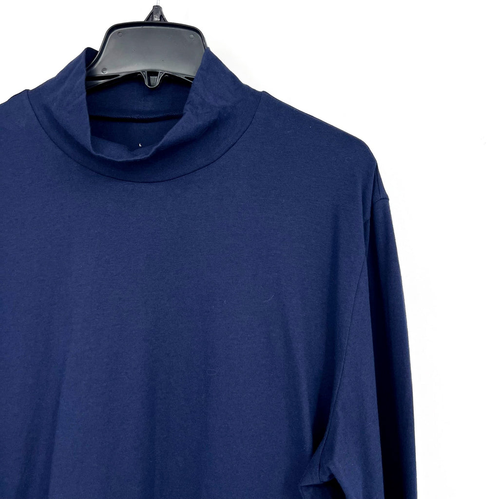 EVERLANE Uniform Men's The Organic Cotton Turtleneck Large Navy Blue NWT