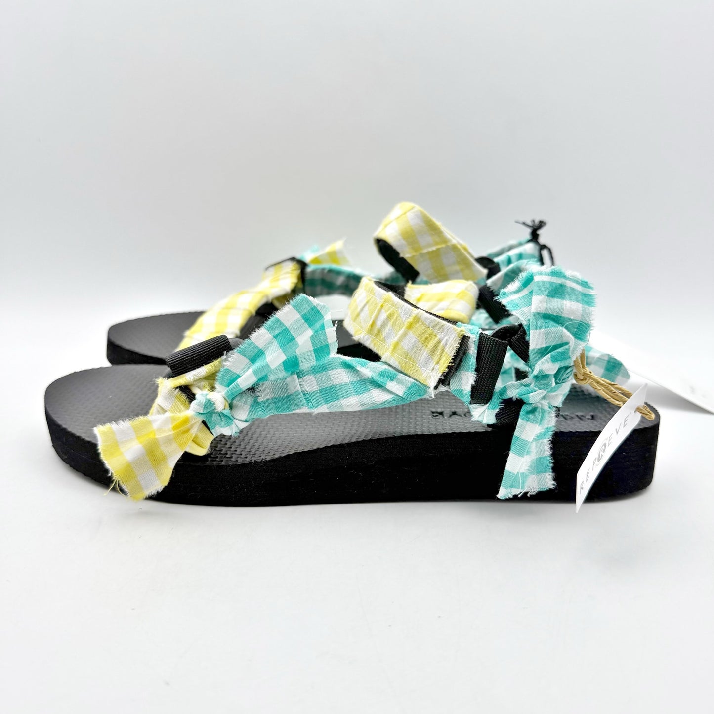Arizona Love Womens Vichy Sandals EU 41 US 11 Blue Yellow NWOB