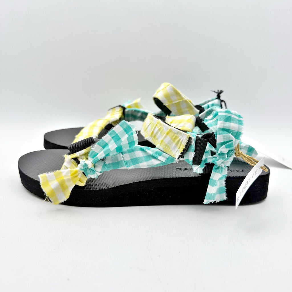 Arizona Love Womens Vichy Sandals EU 41 US 11 Blue Yellow Bandana NWOB