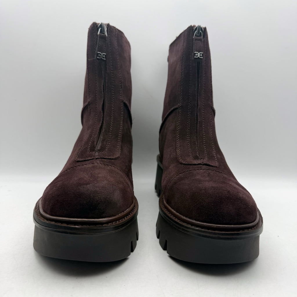 Sam Edelman Womens Cooper Chelsea Ankle Boot US 8 M Cafe Noir Brown Suede NIB