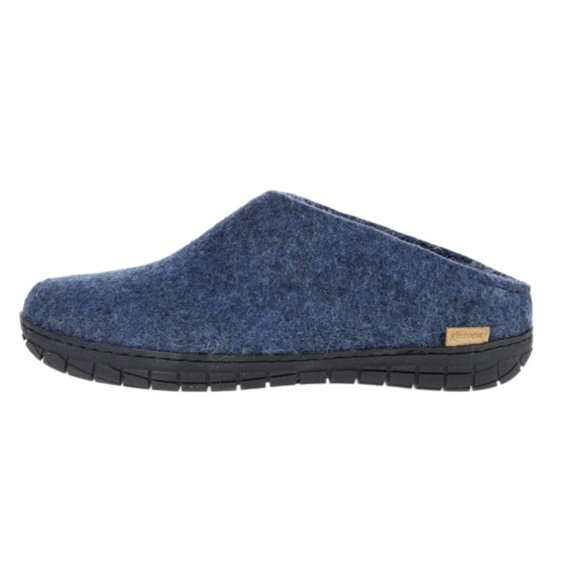 Glerups Womens Slip On Shoes Slippers EU 38 US 8 Navy Blue Wool NWOB