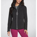 SKECHERS Women's GO Snuggle Full Zip Jacket Small Bold Black Long Sleeve NWT