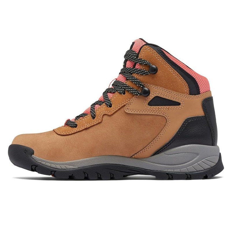 Columbia Womens Newton Ridge BC Hiking Boots Size 8.5 Brown Pink Leather NIB