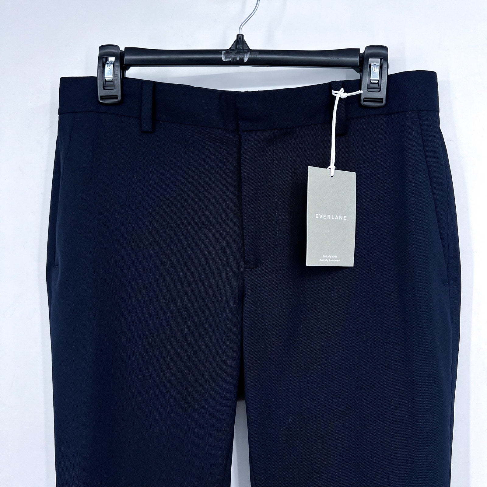 EVERLANE Men's The Italian Wool Pants 30x32 Navy Blue Flat Front NWT