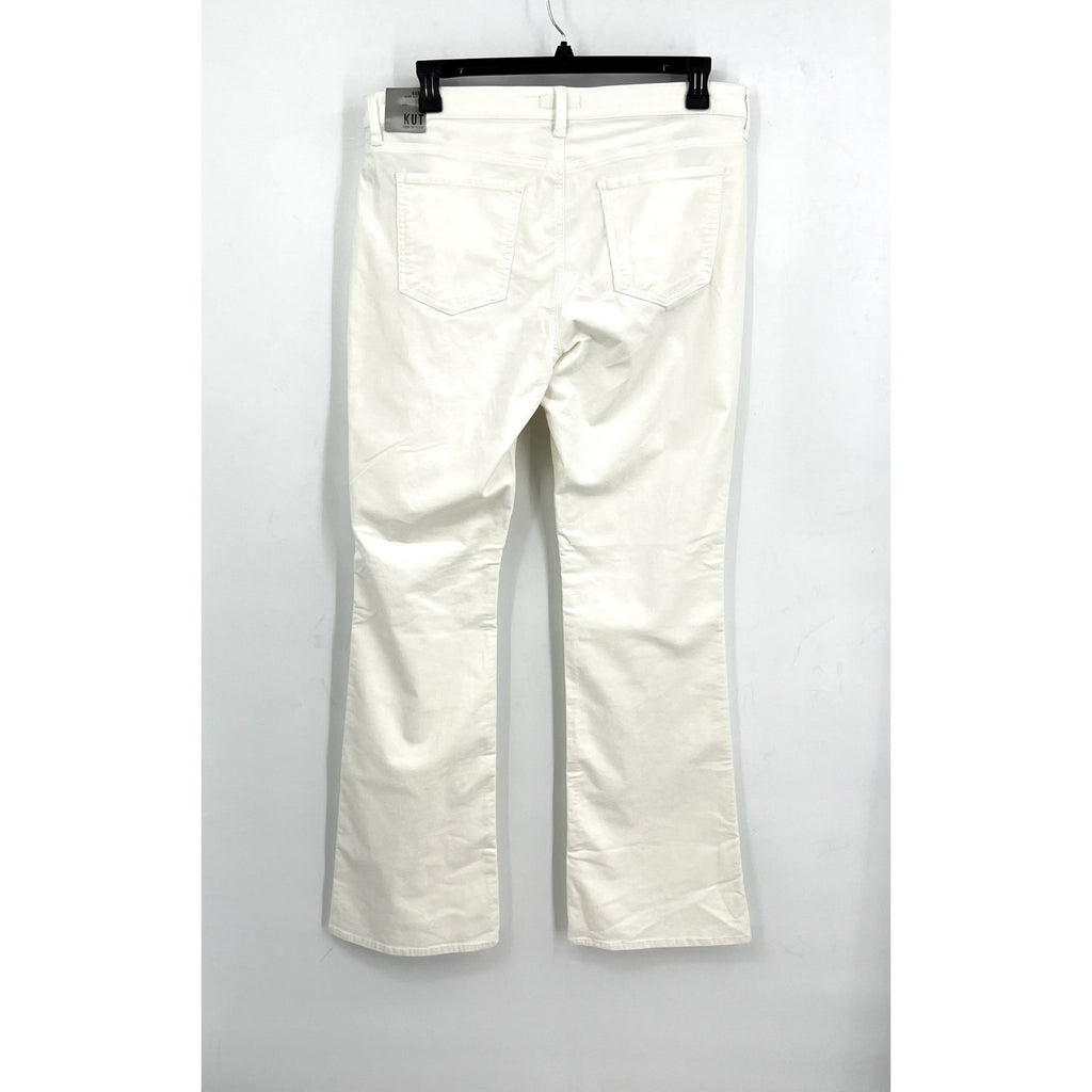 KUT FROM THE KLOTH Womens Karen Baby Bootcut Jeans Size 16 White Pearl Denim NWT
