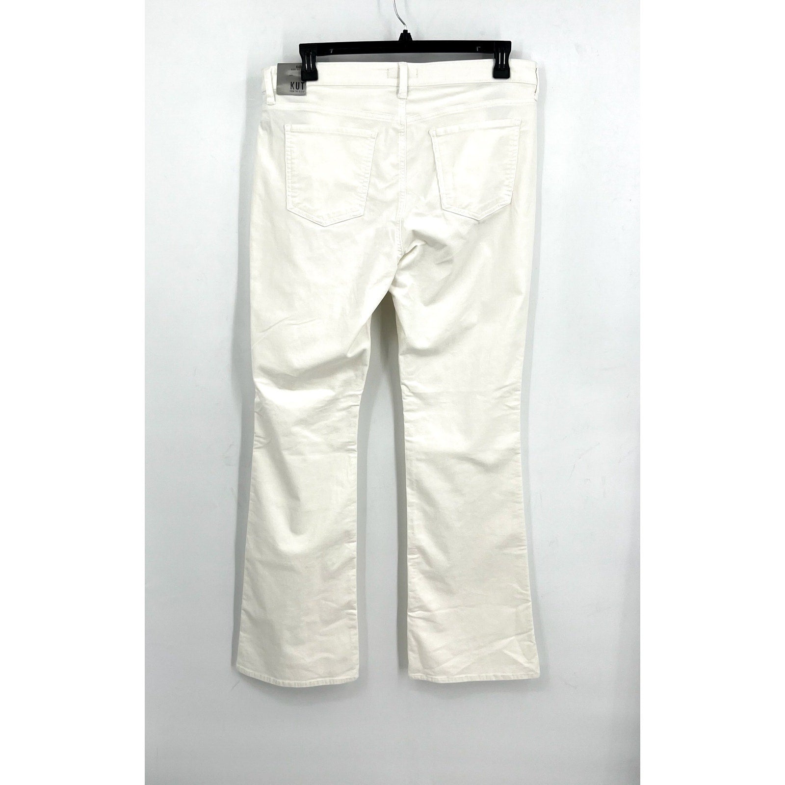 KUT FROM THE KLOTH Womens Karen Baby Bootcut Jeans Size 16 White Pearl Denim NWT